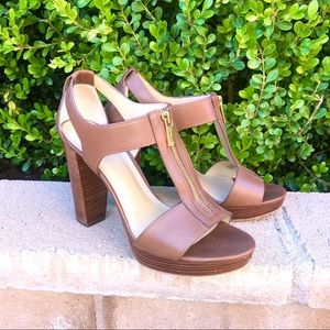 Michael Kors Berkeley T-Strap Platform Sandals